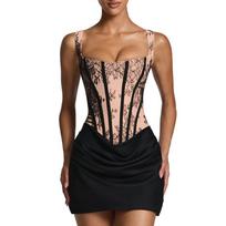 Ladies' Casual Slim Fit Fishbone Desire Suspender, Hip Hugging Dress, Short Skirt L juoda