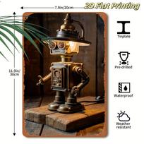pc Steampunk Flat Metal Wall Art  x Inch Vintage Industrial Decorative Panel with Bronze  Copper Finish  Dieselpunk Desk 20x30cm（7.8x11.8inch）