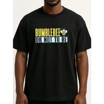 Bumblebee Or Not to Be Men's and Women's T-Shirts Cotton Heat Transfer Print T-Shirt Casual Versatile Short Sleeve, Comfortable Breathable Round S juoda