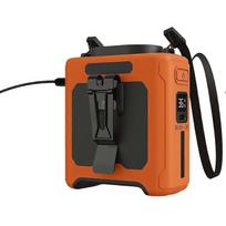 10000mAh Portable Waist Fan with Power Bank LED Lighting Hanging Neck Fan 5 Speed Strong Airflow Cooling Fan Orange žalia