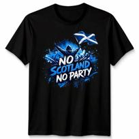 No Scotland No Party Unisex Football T Shirt Game Day 2026 Gift Graphic Tee M