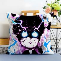 M-Mob Psycho 100 Cushion Cover Washable Linen Pillowcase Soft For Sofa Bed Cozy Home Room Decor Peach skin 18*18(CM)-1Pcs