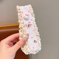 Girls' Wide Brim Lace-Edge Velcro Hair Styling Accessory