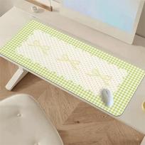 Washable Bow Shaped Mouse Pad Large Computer Desk Mat Bow Pattern Bow Desk Mat  Office Use 30*60cm žalia