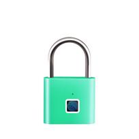 Keyless Fingerprint Lock USB Charging Electronic Door Lock Portable Smart Padlock  Cabinet Style D