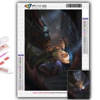 5D Diy Diamond Painting Game of Thrones Dragon and Beauty  Cross Stitch Full Diamond Embroidery Mosaic Full Round 20X30CM