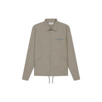 Fear of God Essentials SS21 Coaches Jacket With Solid Color Logo And Collar Unisex Outerwear Taupe FOG-SS21-649 M gray