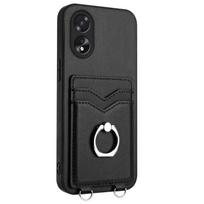 Kortelių laikiklio lizdo žiedo laikiklio dangtelis telefono dėklas, skirtas Oppo A3 Pro, Realme GT Neo6 SE, GT Neo6, GT 6T, Reno11 F, Realme 12+, Oppo A79, Oppo Reno11, A58, A53... Oppo Reno10 Pro juoda