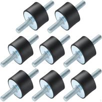 8 Pieces Rubber Mount Shock Absorber Mounts M8 Anti Vibrations Isolator for Car Air Double Head
