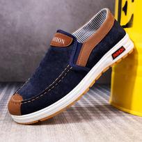 Vyriški Loafers Batai Vyriški Didelio dydžio Vyriški laisvalaikio patogūs vaikščiojimo batai Laisvalaikio drobiniai batai Lengvi plokščiapadžiai 39 mėlyna