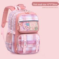 Lengvas, Mielas, Didelės talpos kuprinė pradinių klasių mergaitėms (1-6 klasės) su stuburo apsauga. Large + Pencil Case violetinė