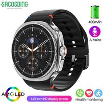 2026 New Rotating Dial Smart Watch HC8 1.43  AMOLED HD Screen 400mAh Health Testing Sports Mode Al Voice BT Call Smartwatch