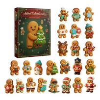 Yousheng Gingerbread Cookies Advent Calendar 2025 24 Days Christmas Countdown with Mini Ornaments Set Holiday Gift for Kids And Family B