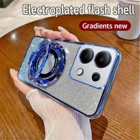 Prabangi blizgučiais dengta magnetinė laikiklio dėklas, skirtas Magsafe, skirtas Samsung Galaxy M13 M54 M34 M55 M23 M53 M52 M51 M31 M12 M33 dangtelis For Samsung M30S