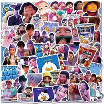 60pcs/Set KPop Demon Hunters Sticker Toy DIY Stickers Scrapbooking Phone Luggage Skateboard Waterproof Decals levanda