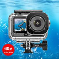 For DJI Osmo Action 6 PULUZ 60m / 196ft Underwater Waterproof Diving Shell with Invisible Adapter & Long Screw (Transparent) skaidri
