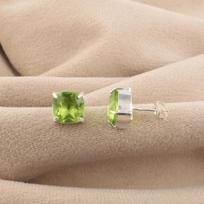 Green Peridot Gemstone 925 Sterling Silver Women Jewelry Handmade Partywear Earring 1  For Thanksgiving Gift EE-181-5 beige