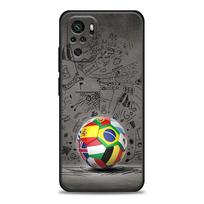Ugnies Futbolo Kamuolio Telefono Dėklas Skirtas Xiaomi Redmi 15 15C 4G Note 15 14 13 Pro Plus 5G Minkštas Dangtelis Redmi Note 15Pro 14PRO Redmi Note 15 5G