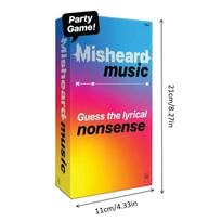 Lovely Family Card Games Hilarious Music Games Cards Misheard Music Games Uess The Song or Artist with 500 Lyrical Nonsense Cards blue