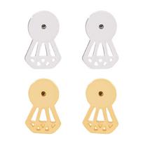4PCS Earring Backs Locking Earrings Part Earring Plugs Diamonds Shape Ear Jewelry Accessories Offering Enhanced Stability balto aukso spalvos