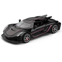 1/32 Koenigsegg Jesko Car Model Children's Alloy Sports Car Toy Car Collection Ornaments Boy Gift juoda