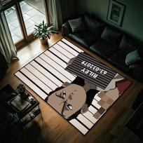 Cartoon T-The Boondocks Small Carpet Bedside Kitchen Bath Living Home House Bedroom Floor Mat Doormat Rug Decoration SJR40x60CM