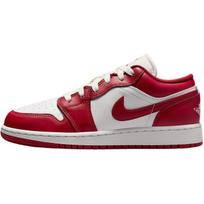 Jordan Air  1 Low Summit White Varsity Red Comfortable Versatile Non-Slip Durable Low-Top Basketball Shoes Kids sneaker 553560-166 37.5
