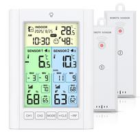 ORIA Wireless Fridge Thermometer Digital Freezer Thermometer with Alarm and 2 Sensors Indoor Thermom for Kitchen Restaurants
