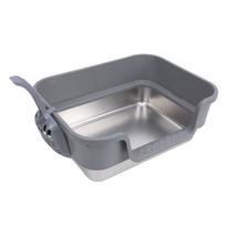 Stainless Steel Cat Litter Box Low Side Entry Litter Box High Side Spill Proof Cat Litter Box for Home
