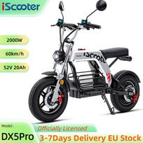 iScooter DX5Pro 60KM/H Electric Scooter 17  Off-Road Tyres 52V20AH 2000W Hydraulic Brakes TCS NFC Basket Included E Scooter DX5Pro 60KM/H sidabras