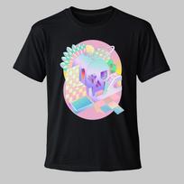 Colorful Skull Graphic Tee - Modern Unisex 90's Neon Fashion S