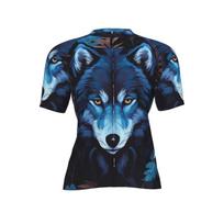 Vidurnakčio Vilko Dviratininko Džersis: Vyriški prigludę dviratininko marškinėliai 3XL blue