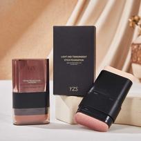 Lightweight Brightening Foundation Stick: Long-lasting, smooth coverage with a natural finish, blemish-concealing, no caking. 15g brown