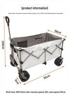 Enhanced Luxury Foldable Camping Trolley: Portable, Spacious Cart with Pull Handle for Outdoor Picnic and Stall Use dramblio kaulas