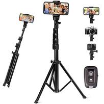 WEFOR Phone Tripod, Selfie Stick Tripod with Remote, Upgraded iPhone Tripod Stand & Travel Tripod, Solidest Cell Phone Tripod juoda
