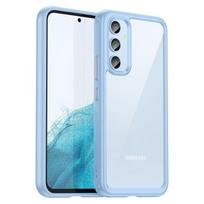 Transparent TPU Phone Case for Samsung Galaxy S25FE A57/37/27/17/07 A56/36/26/16/06 A55/35/25/15/05 Rugged Protective Back Cover For A57 5G mėlyna