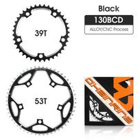 WEST BIKING Durable Folding Bike Vehicle Aluminum Bicycle Chainwheel 53T/39T Crankset CNC 130BCD Double Disc Road Chainwheel Aluminum juoda