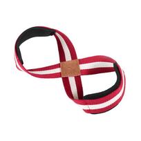 2026 Custom Logo Polyester Workout Padded Powerlifting Heavy Duty Gym Weightlifting Deadlift Figure 8 Lifting Straps raudona