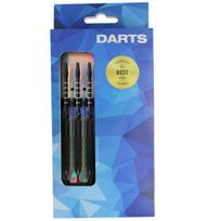 PENPEN 3PCS Iron Barrel Darts Set with Aluminum Shafts & PET Flights - Complete Steel Tip Set juoda