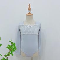 Children's Autumn/Winter Sequined Long Sleeve Leotard with Tutu Skirt - Group Order Discounts 150cm melsvėmėlis