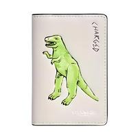 COACH Leather Wallet Mens Beige Green One Size žalia