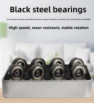 Roller Skating Bearings High Speed Silent Professional Single Row Black Gold Ice Skates 608z Skateboard Drift Board 16 Pieces
