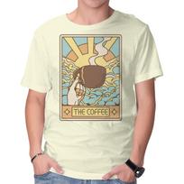 Unisex Crew Neck T-Shirt The Coffee Tarot Graphic Short Sleeve Casual Tee M