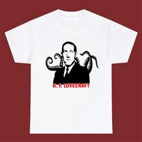 Men's and Women's T-shirts H. P. Lovecraft Horror Novel Author Men's White Size S-5XL XXXL