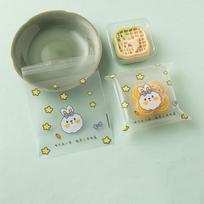 100Pcs/Pack Self Sealing Mid-Autumn Festival Biscuit Bag Mooncake Packaging Bag  Party Gift Set 1
