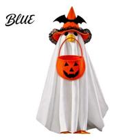 Funny Cute Halloween Ornament Ghost Goose Costume Wizard Hat A