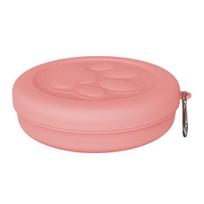 Food-grade Pet Bowl Dog Treat Pouch with Metal Carabiner S rožinė