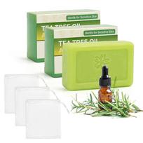 3-Pack Tea Tree Oil Antifungal Soap Bars for Face, Body & Hand Use - Natural Solution for Acne, Fungal Skin Problems, Oil Control & Pore Clarity