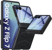 case for Samsung Z FLIP 7 magnetic attraction protective case full coverage Integrated shell and membrane tough shell plain Galaxy Z Flip 7 juoda