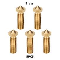 3D Printer Accessories, Stainless Steel/Brass E3D Volcano Nozzle, M6 Thread Large Aperture Print Head for 3D Printer 0.2mm